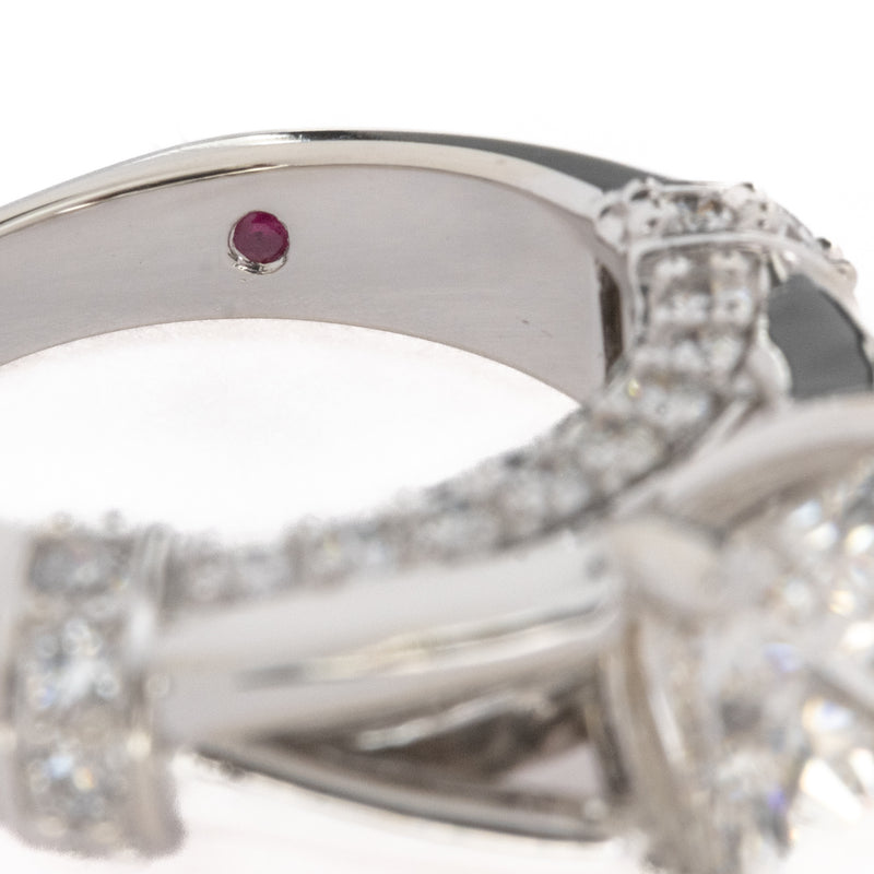 2.07ctw Princess Diamond Engagement Ring in 14K White Gold