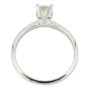 0.46ctw Princess Cut Diamond I/SI2 Solitaire Engagement Ring in 14K White Gold - Size 6.75