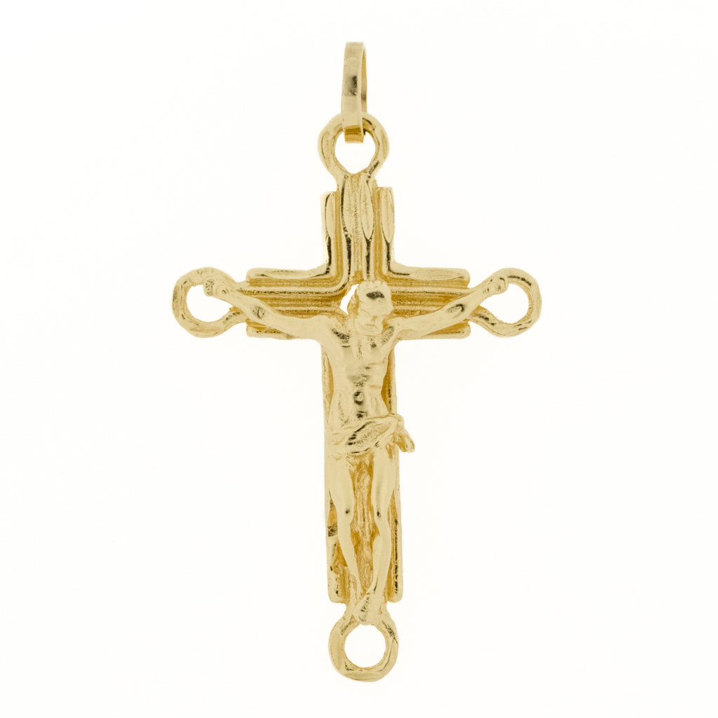 Gold Cross Pendant in 14K Yellow Gold - 6.1 Grams