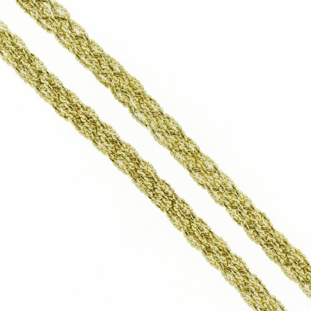 16" Braided Fashion Chain in 14K Yellow Gold