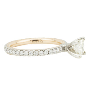 Verragio 0.70ct VS1/L Princess Diamond and Accents Engagement Ring in 14K Two-Tone Gold