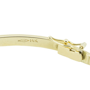 1.00ctw Round Brilliant Diamond Bangle 6.75" Bracelet in 14K Yellow Gold
