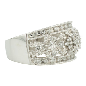 0.50ctw Diamond Fashion Ring in 14K White Gold - Size 5.75