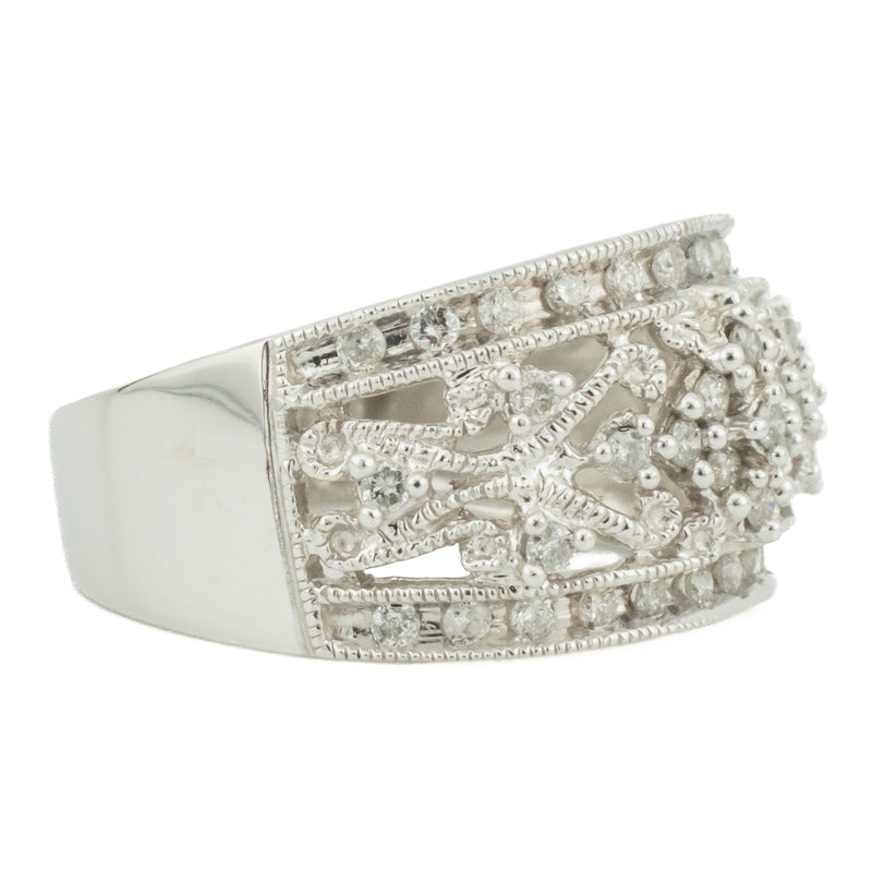 0.50ctw Diamond Fashion Ring in 14K White Gold - Size 5.75