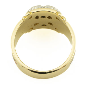 Masonic Ring in 14K Two-Tone Gold - Size 10.5