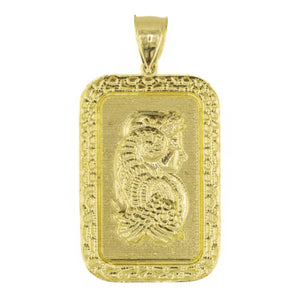 Lady Fortuna Gold Pendant in 10K Yellow Gold - 7.8 Grams