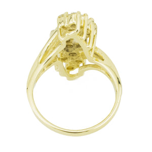 1.00ctw Diamond Cluster Lady's Ring in 14K Yellow Gold - Size 5.25