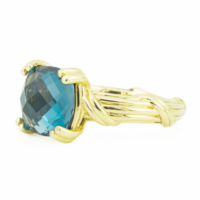 Peter Thomas Roth 4.65ctw Cushion Topaz Solitaire Gemstone Ring in 18K Yellow Gold - Size 6.25