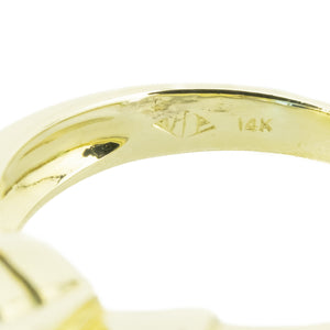 2.50ctw Oval Blue Topaz & Accented Ring in 14K Yellow Gold - Size 6.75