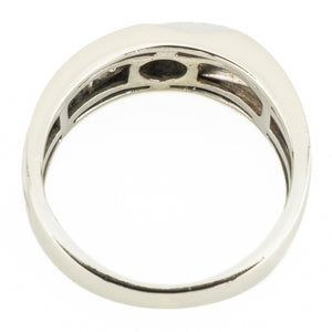 0.21ctw Gent's Diamond Accented Wedding Band in 10K White Gold - Size 7