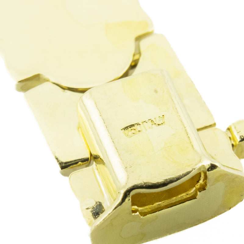 9mm Wide Fancy 16" Necklace in 18K Two-Tone Gold - 36 Grams