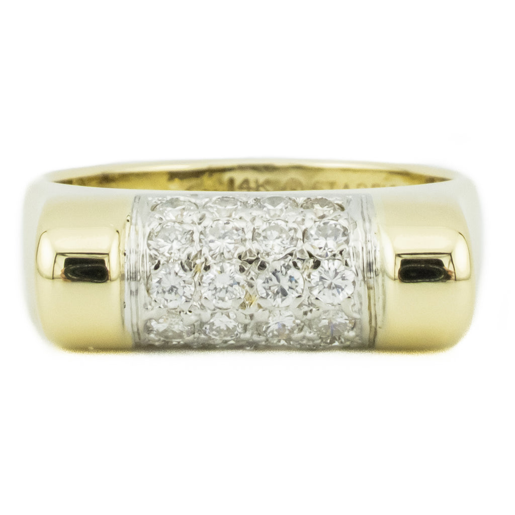0.50ctw Diamond Accented Fashion Ring in 14K Yellow Gold - Size 6.5
