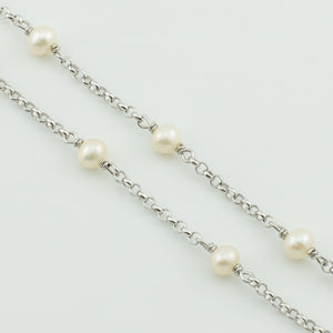 David Yurman Pearl Station Necklace 60" in S925