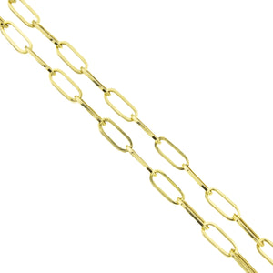 6.5mm Wide Paperclip Link 18" Chain Necklace in 14K Yellow Gold