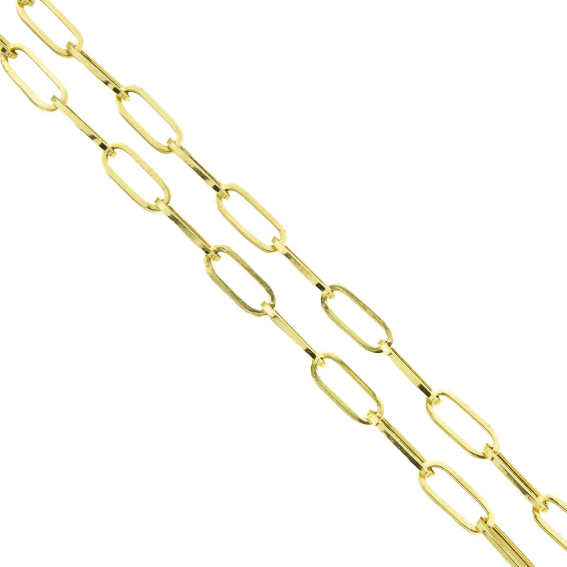 6.5mm Wide Paperclip Link 18" Chain Necklace in 14K Yellow Gold