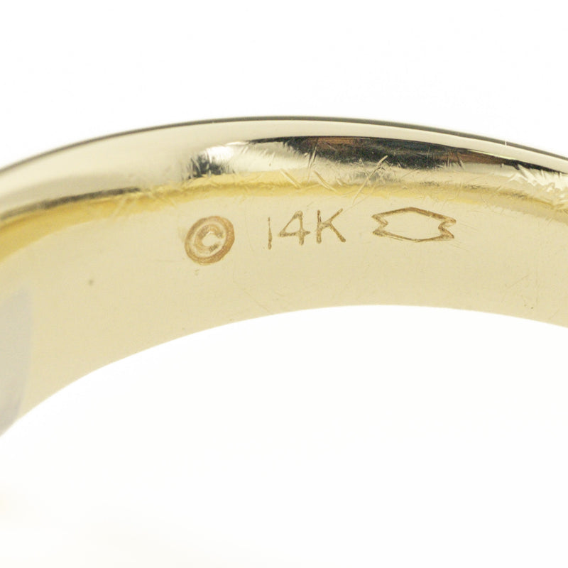 0.56ctw Round Diamond Men's Wedding Band Ring in 14K Two Tone Gold