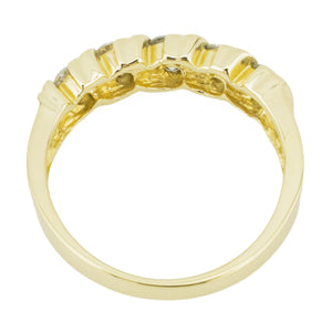 0.40ctw Round Diamond Accented Lady's Fashion Ring in 14K Yellow Gold - Size 7