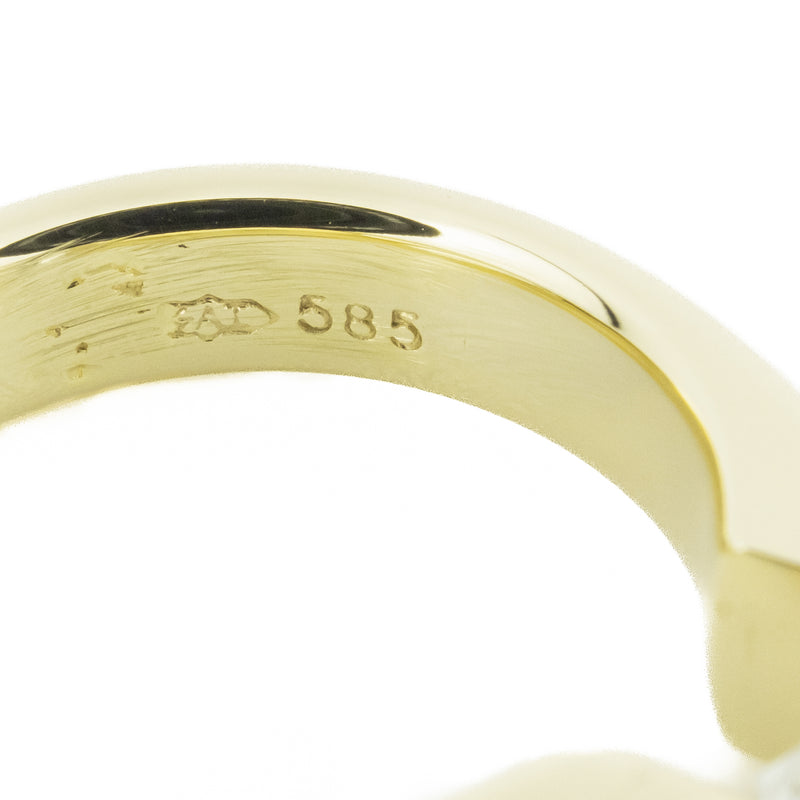 0.97ctw Round Brilliant J/SI1 Diamond Solitaire Engagement Ring in 14K Yellow Gold Size 5.5
