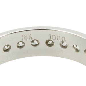 1.00ctw Eternity Diamond Accented Unisex Ring in 14K White Gold - Size 7.5
