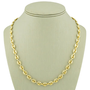 7mm Wide Gucci Link 18" Chain in 14K Yellow Gold - 17.2 Grams