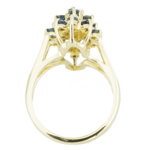 0.70ctw Sapphire Accented Ring in 14K Yellow Gold - Size 6