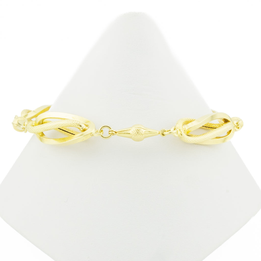 Lady's Fancy Link 9" Bracelet in 18K Yellow Gold - 12.3 Grams