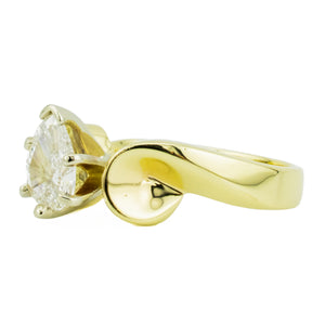 1.00ctw Pear G/SI2 Diamond Solitaire Engagement Ring in 14K Yellow Gold - Size 6.25