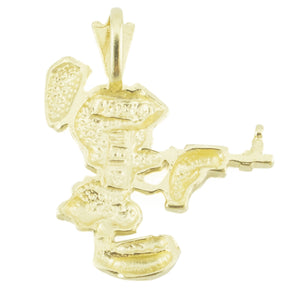 Looney Toons Marvin Pendant in 14K Yellow Gold - 1.6 Grams