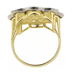 Fashion Gold Ring in 14K Two-Tone Gold - Size 8