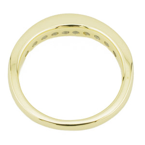 0.33ctw Round Diamond Contour Band Ring in 14K Yellow Gold - Size 6.75