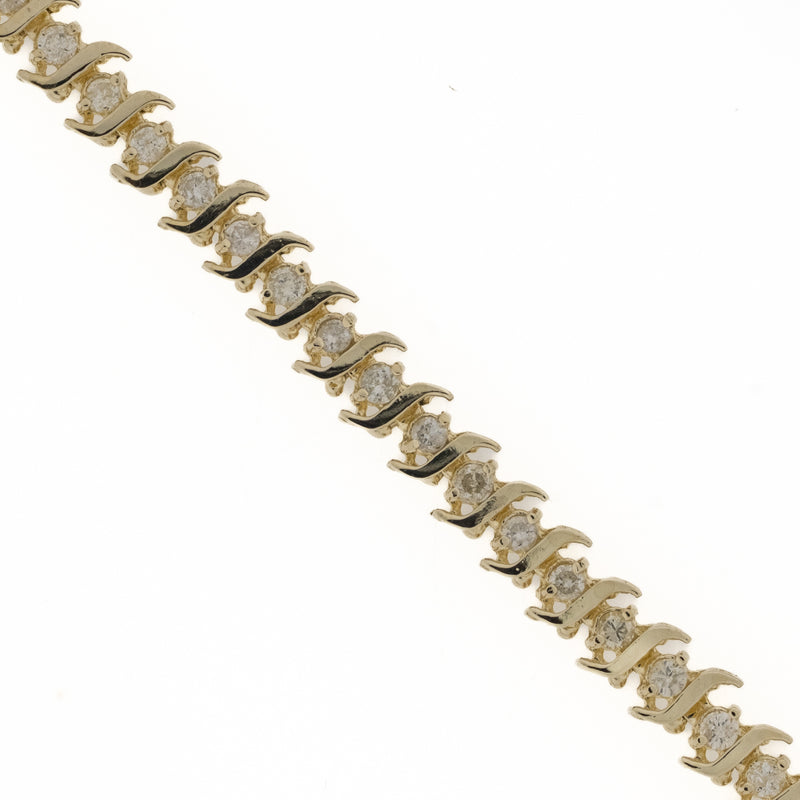 2.00ctw Multi Diamond 7" Tennis Bracelet in 14K Yeallow Gold