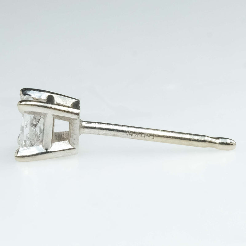 0.30ctw Princess Cut Diamond Stud Earrings in 14K White Gold Earrings Oaks Jewelry 
