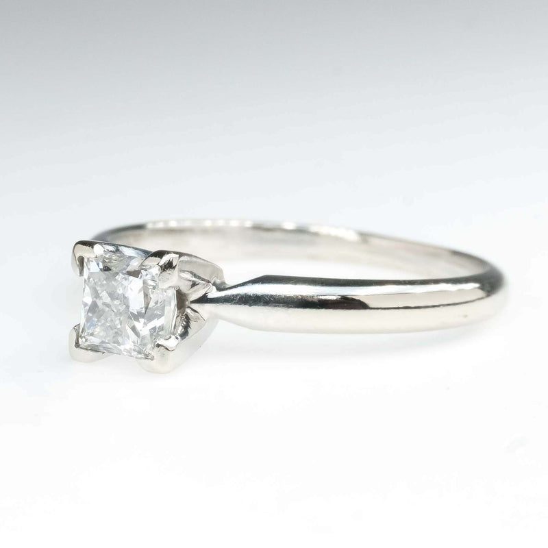 0.47ct Princess Diamond Solitaire Engagement Ring in 14K White Gold Engagement Rings Oaks Jewelry 