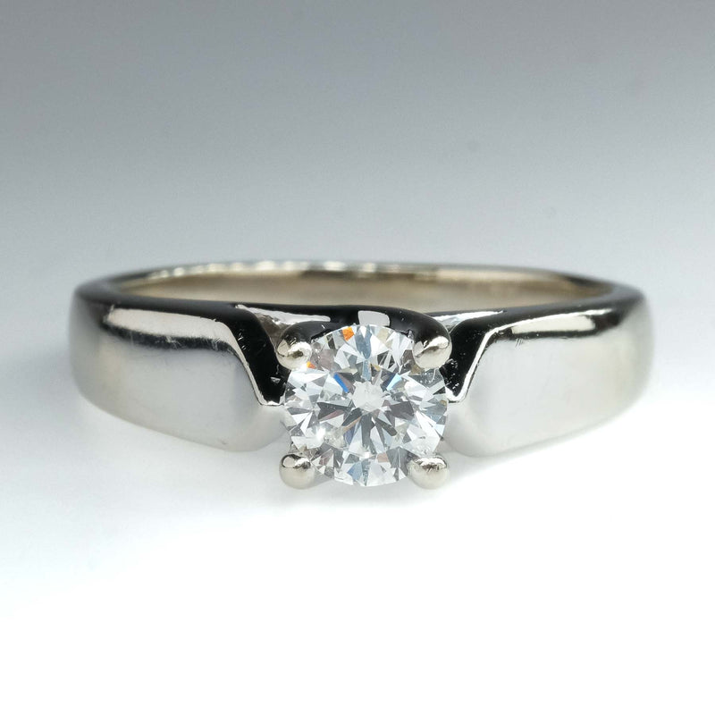 0.50ct Round Diamond Solitaire Engagement Ring in 14K White Gold Engagement Rings Oaks Jewelry 