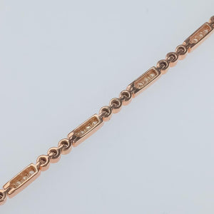 0.80ctw Diamond Accents Adjustable Bolo Bracelet in 10K Rose Gold Bracelets Oaks Jewelry 