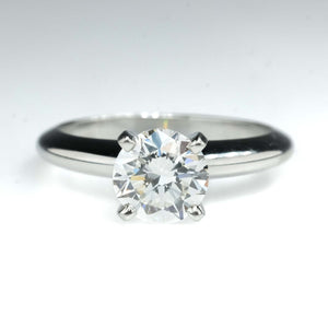 0.95ct Round Diamond Solitaire Engagement Ring in 950 Platinum Engagement Rings Oaks Jewelry 