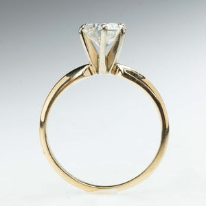 1.03ct Round SI1/J Diamond Solitaire Engagement Ring in 14K Yellow Gold Engagement Rings Oaks Jewelry 