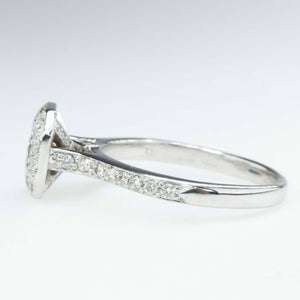 1.25ct VS1/I Radiant Diamond Halo Engagement Ring in 18K White Gold Engagement Rings Oaks Jewelry 