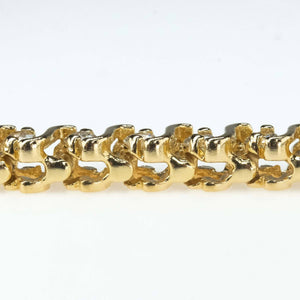 14K Yellow Gold 2.20ctw Round Diamond Accented 7.5" "S" Link Tennis Bracelet Bracelets Oaks Jewelry 