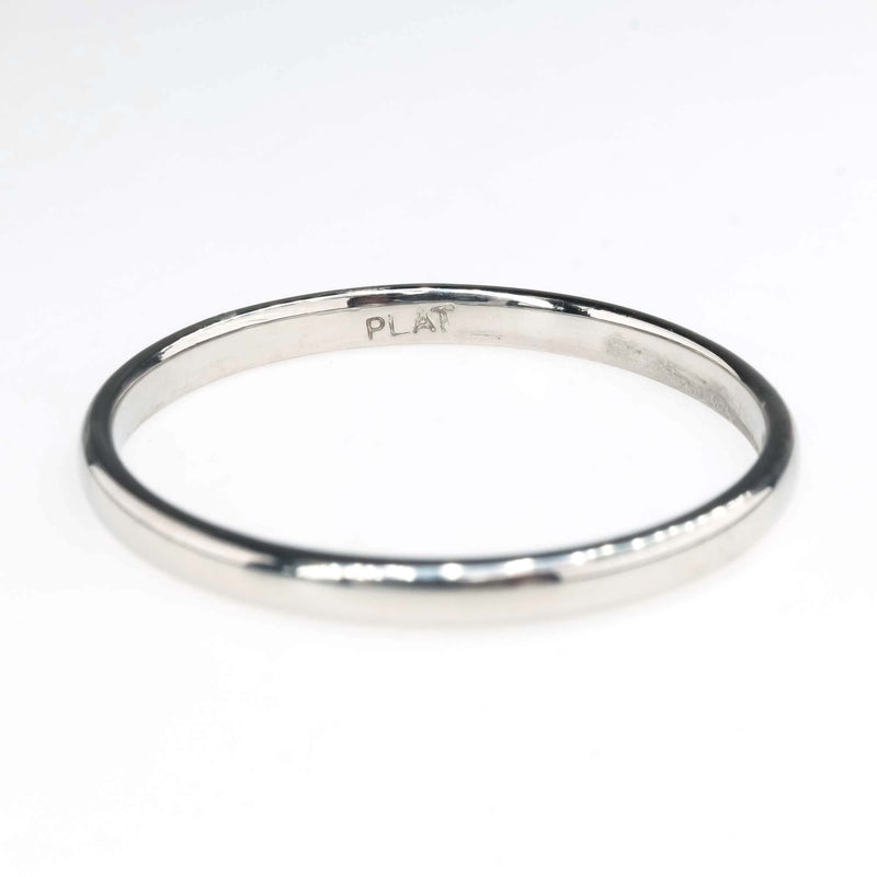 2.1mm Wide Platinum Half Round Wedding Band Ring Size 11 Wedding Rings Oaks Jewelry 