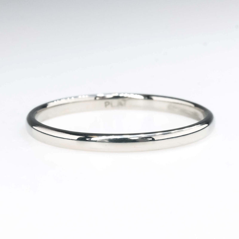 2.1mm Wide Platinum Half Round Wedding Band Ring Size 11 Wedding Rings Oaks Jewelry 