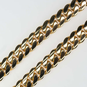 24" Solid Cuban Link Chain in 10K Yellow Gold - 274.6 grams Chains Oaks Jewelry 
