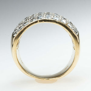 2.40ctw Diamond Accented Cluster Dome Statement Ring in 14K Yellow Gold Diamond Rings Oaks Jewelry 