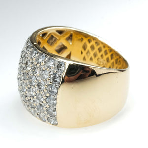 2.40ctw Diamond Accented Cluster Dome Statement Ring in 14K Yellow Gold Diamond Rings Oaks Jewelry 