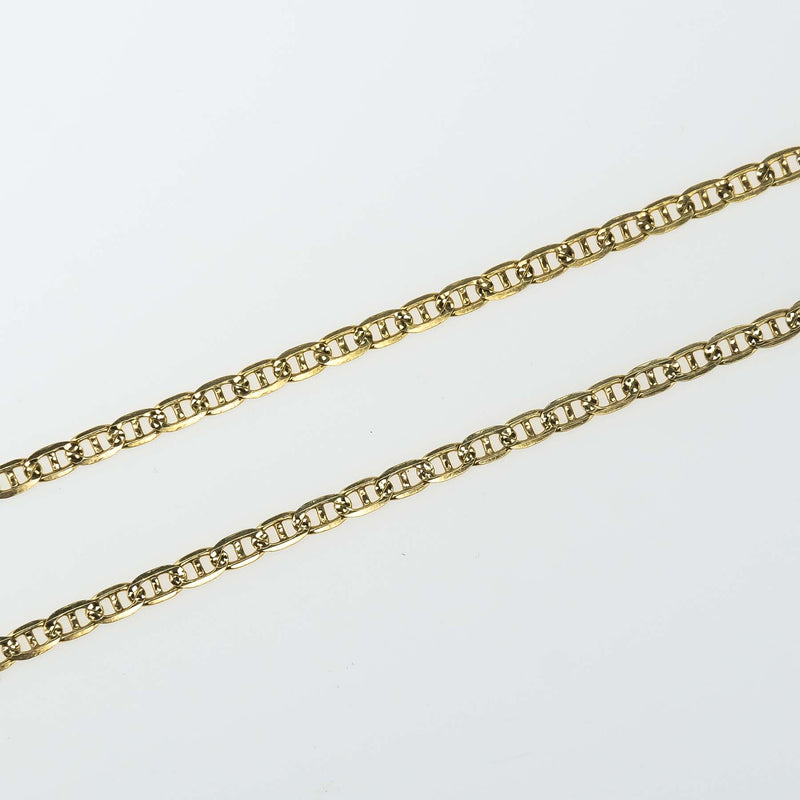 3mm Wide Mariner Anchor Link 20" Chain Necklace in 14K Yellow Gold