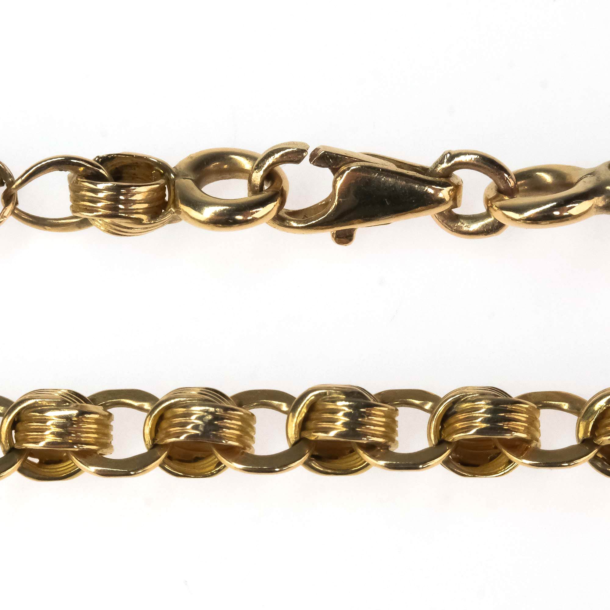 Chanel Gold CC Brown Yellow Bronze Stone Chain Pin Brooch