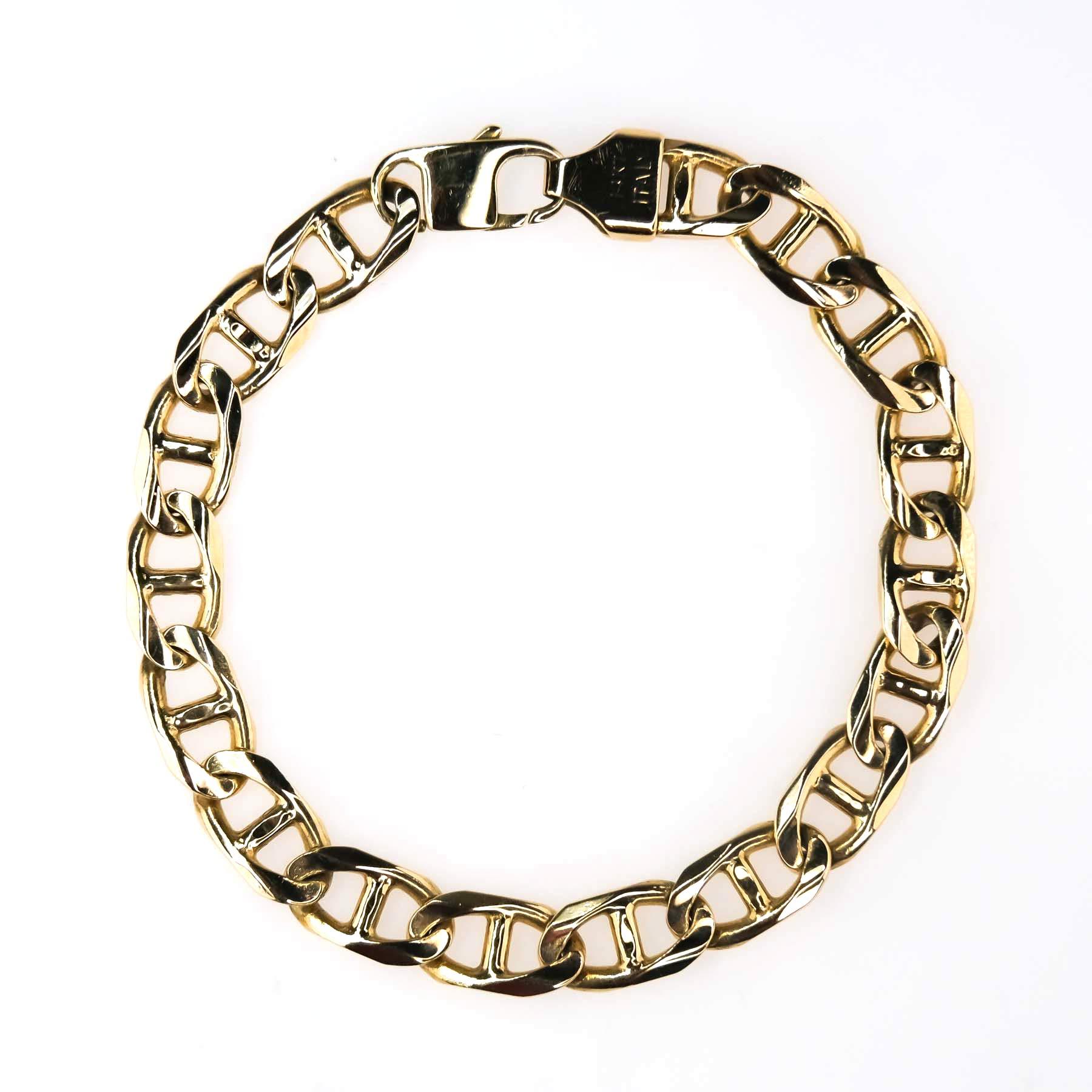 14k Yellow Gold Men's Gucci Link Chain Necklace