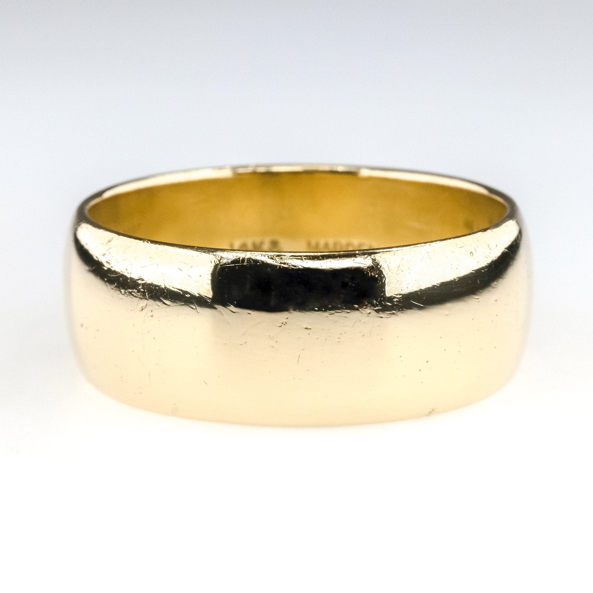 Round Wedding Band, Solid Gold