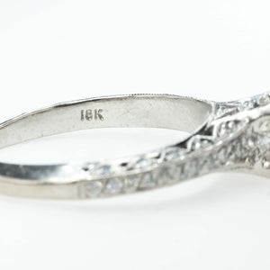 Tacori 0.95ct IGI Leo Diamond with Accents Engagement Ring in 18K White Gold