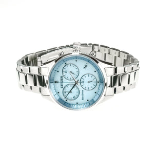 Citizen Eco-Drive Chandler Chronograph Ladies Stainless 32mm Watch FB1440-57L Watches Oaks Jewelry 